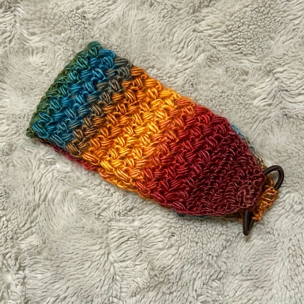Handmade Crochet Ear Warmer Headband Jewel Tones